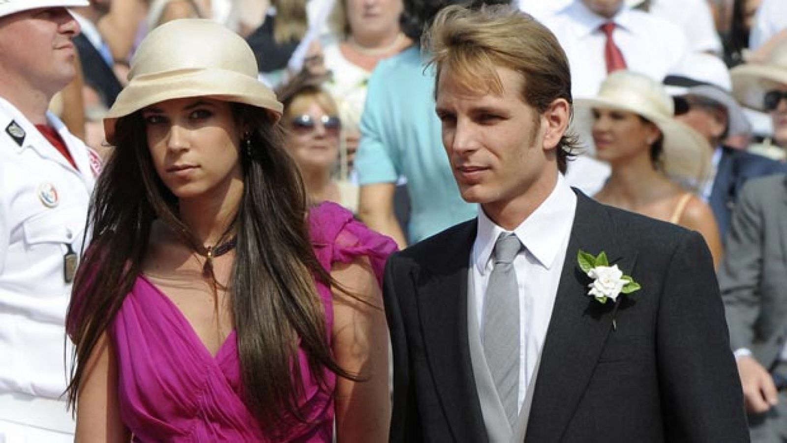 Tatiana Santo Domingo y Andrea Casiraghi en el enlace de Alberto y Charlene de Mónaco