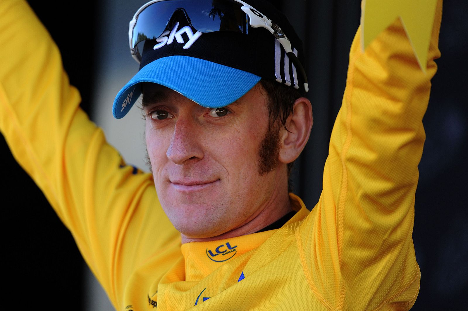 Imagen del nuevo líder del Tour de Francia Bradley Wiggins.