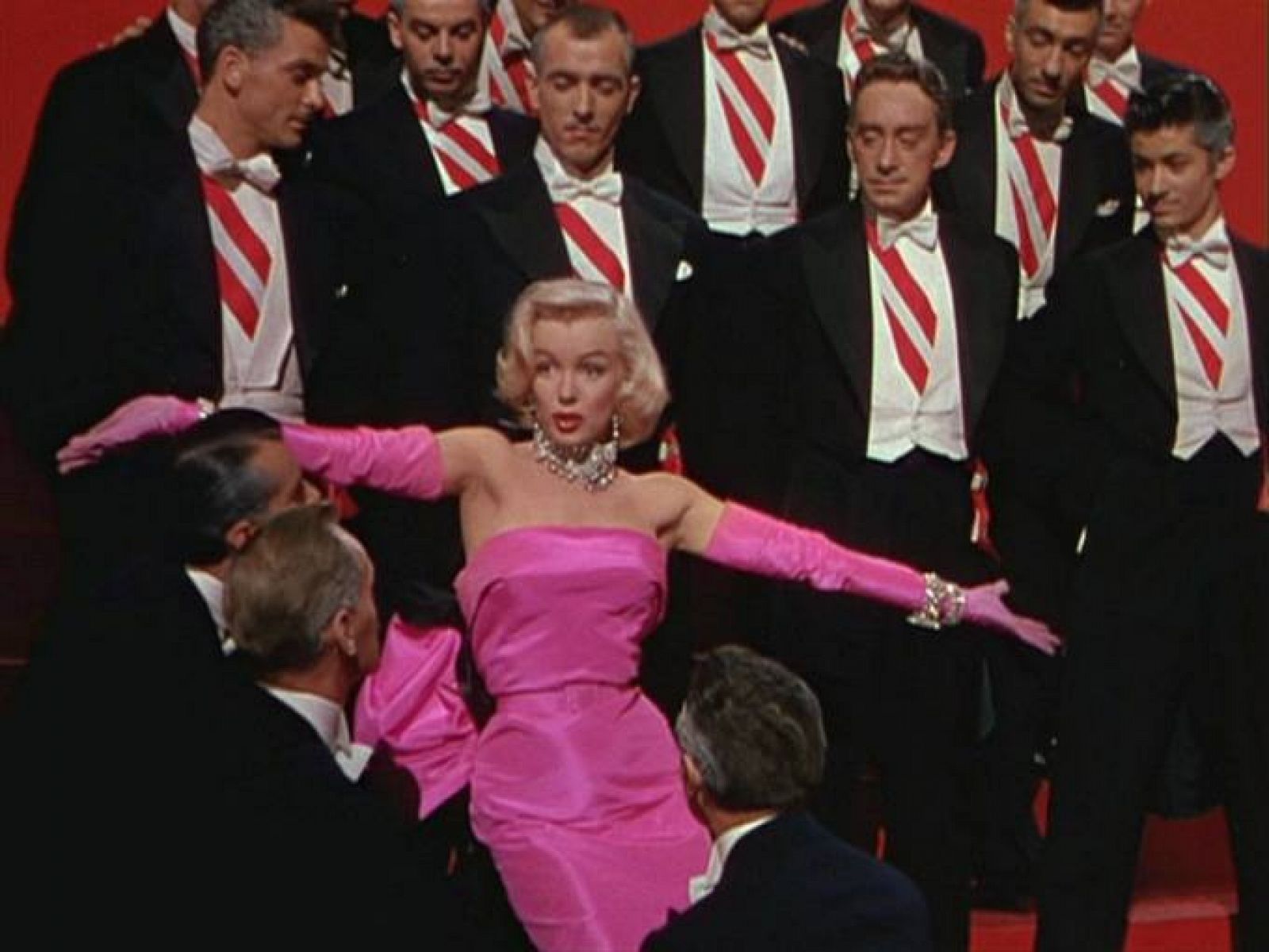 Fotograma de Marilyn Monroe en 'Los caballeros las prefieren rubias', 1953.