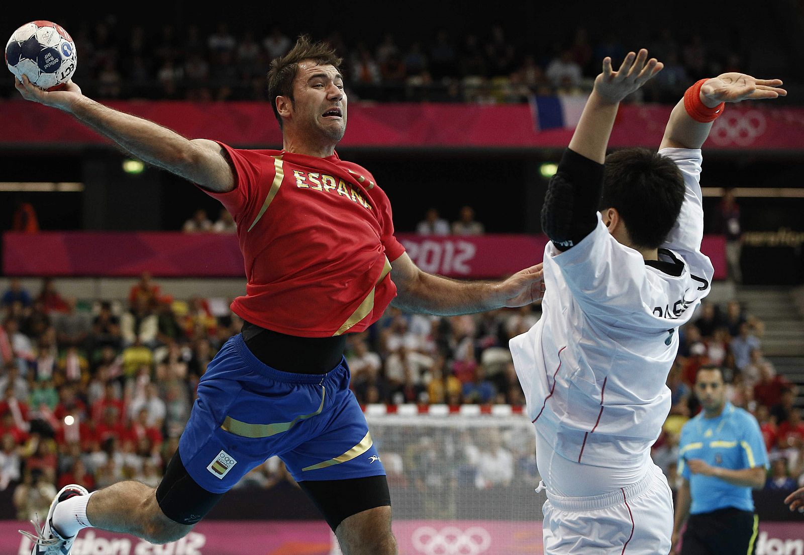 Joan Canellas, jugador de la selección de balonmano