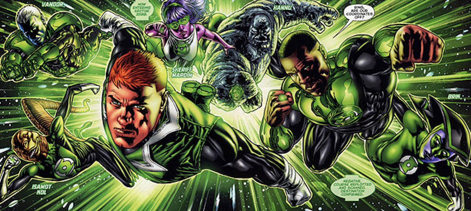 Viñeta de 'Green Lantern Corps', de Peter J. Tomasi y Fernando Pasarín