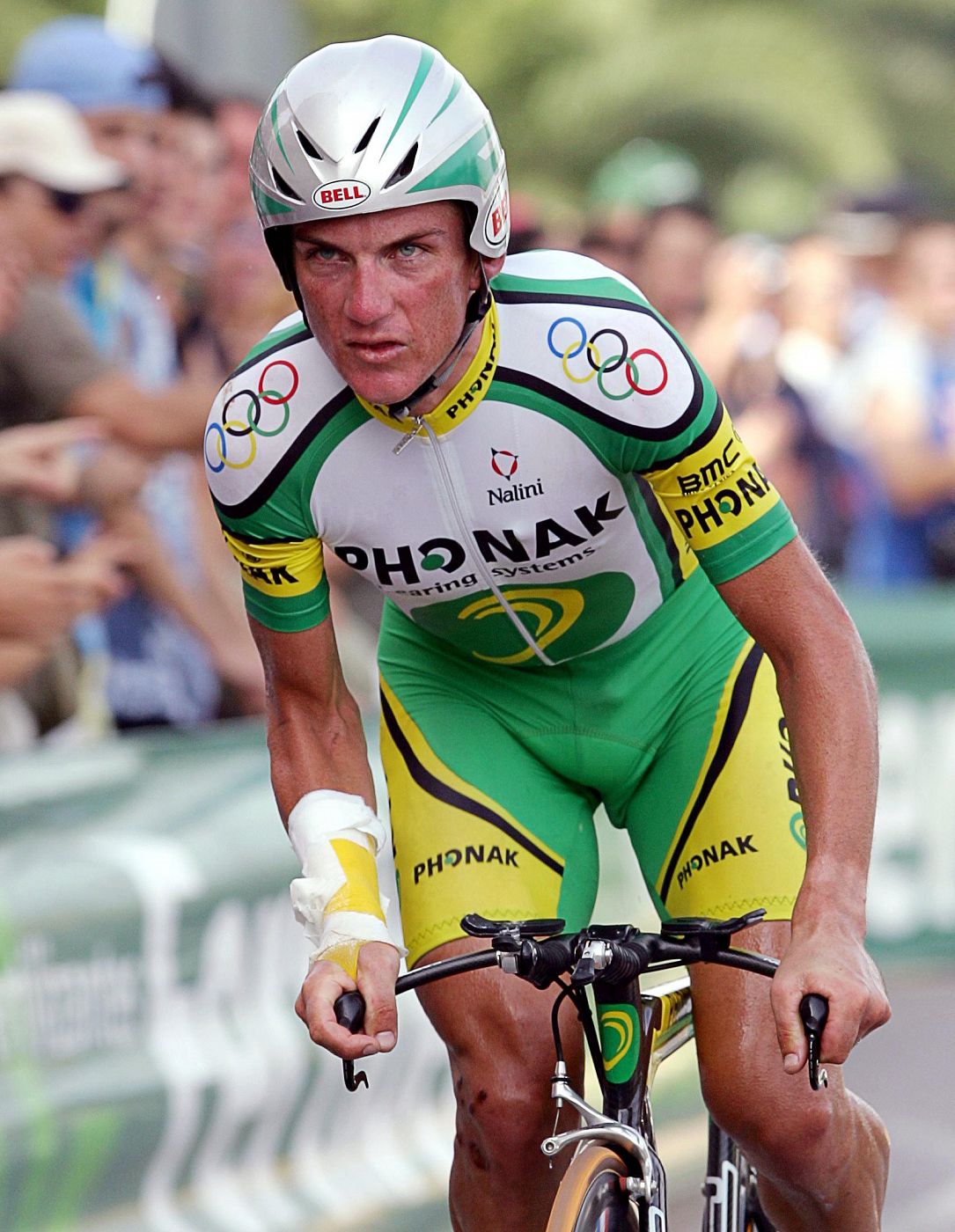 El exciclista Tyler Hamilton en La Vuelta 2004