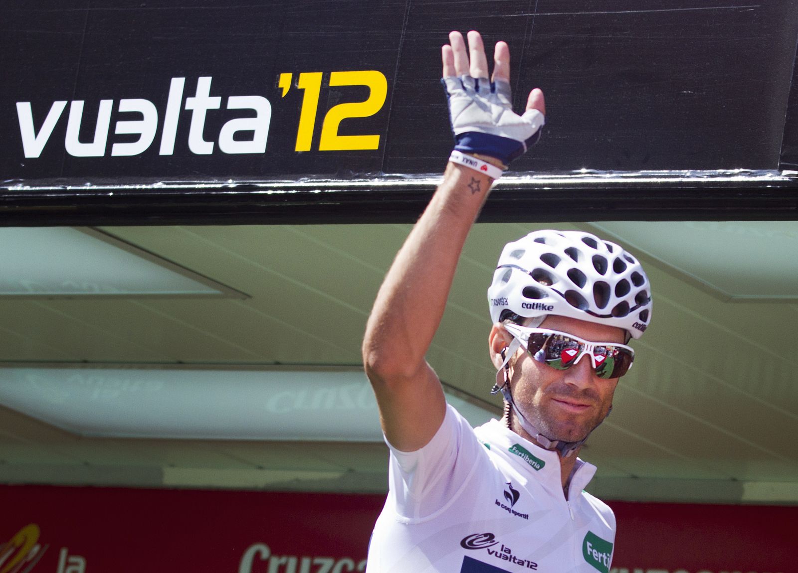 Imagen de Alejandro Valverde antes de iniciarse la etapa 20.