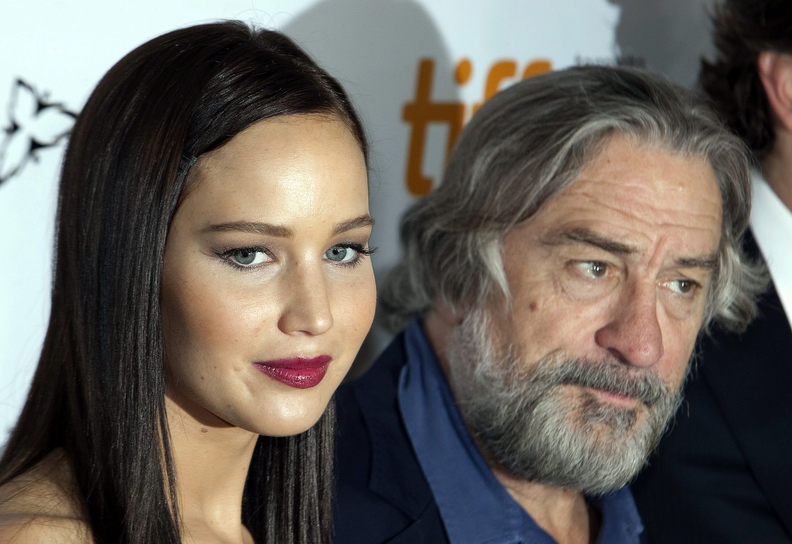 Actors Robert De Niro and Jennifer Lawrence arrives at the gala presentation for the film ' Silver Linings Playbook' during the 37th Toronto International Film Festival.
