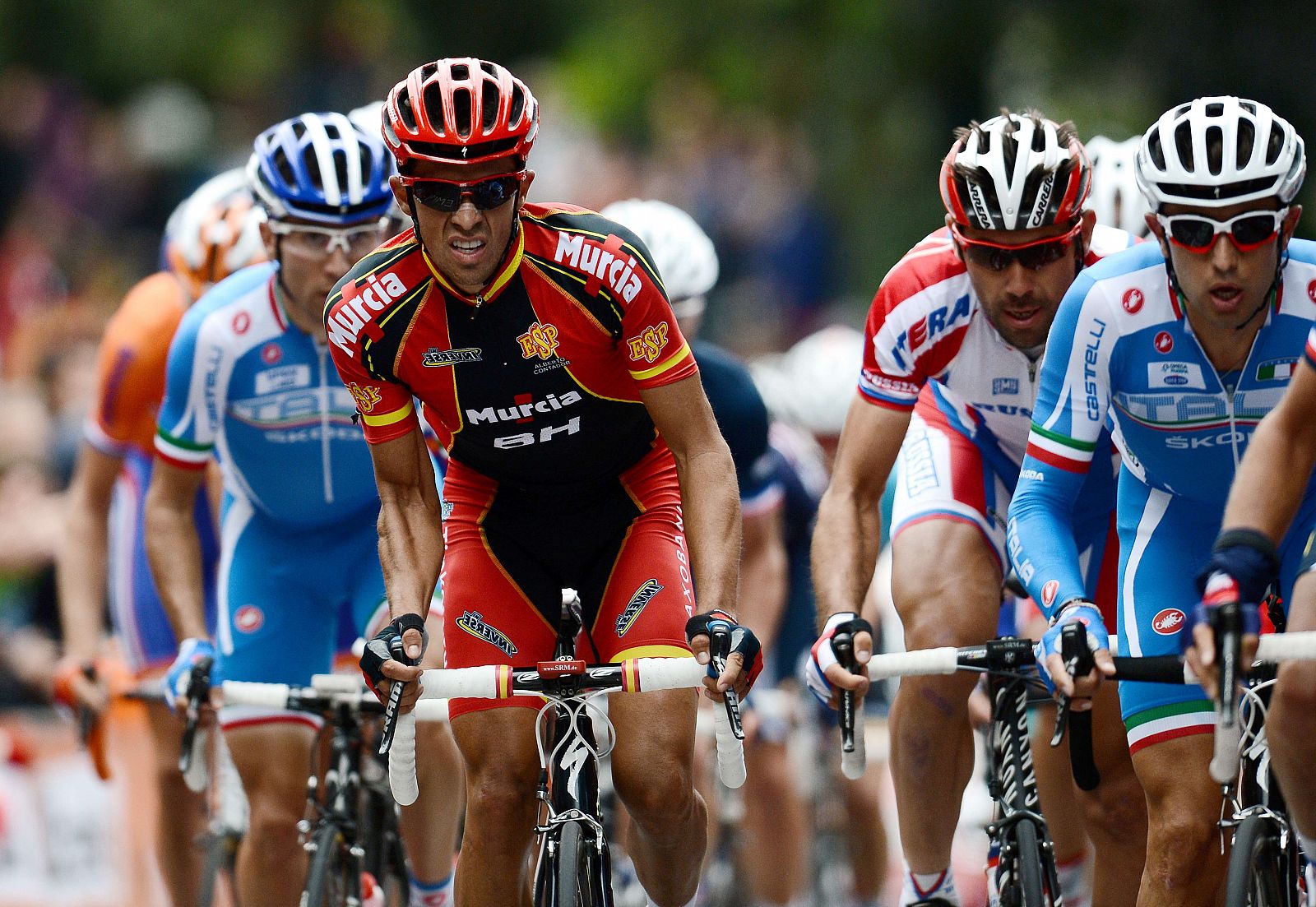 Contador, en la prueba en ruta del Mundial de Valkenburg.