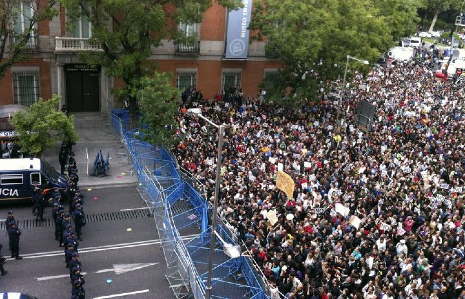 Imagen de la primera manifestación de 'Rodea el Congreso' el 25 de septiembre de 2012.