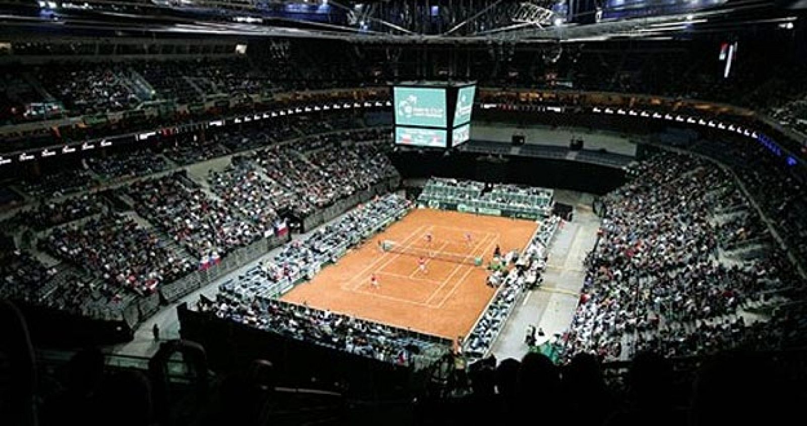 Imagen del O2 Arena de Praga donde se jugará la final de la Copa Davis 2012.