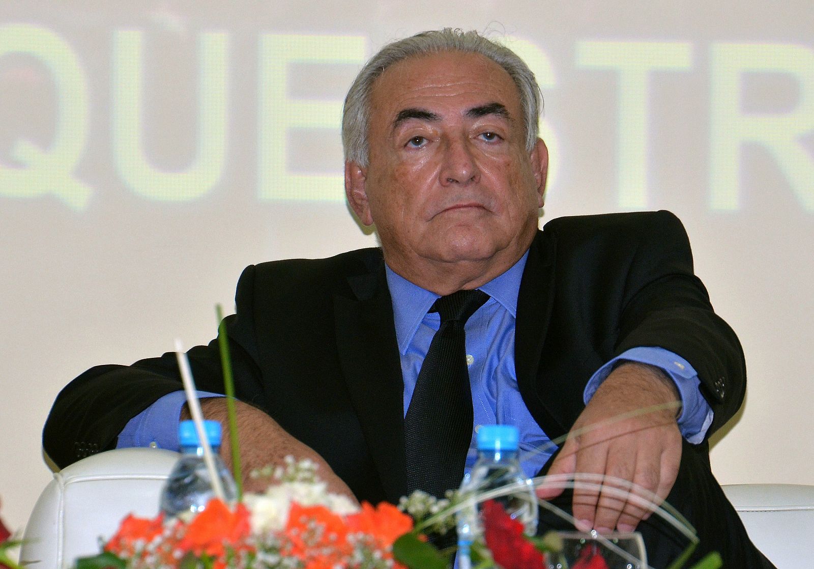 Imagen de archivo del exdirector del FMI, Dominique Strauss-Kahn, tomada durante una conferencia el 21 de septiembre del pasado año.
