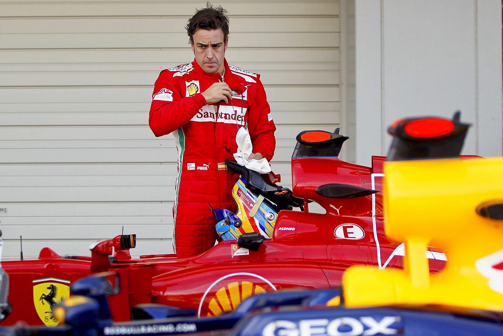 El piloto español de Fórmula Uno Fernando Alonso, de la escudería Ferrari.
