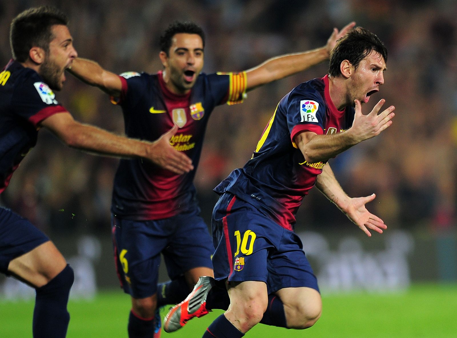 Messi celebra el segundo gol conseguido ante el Real Madrid.