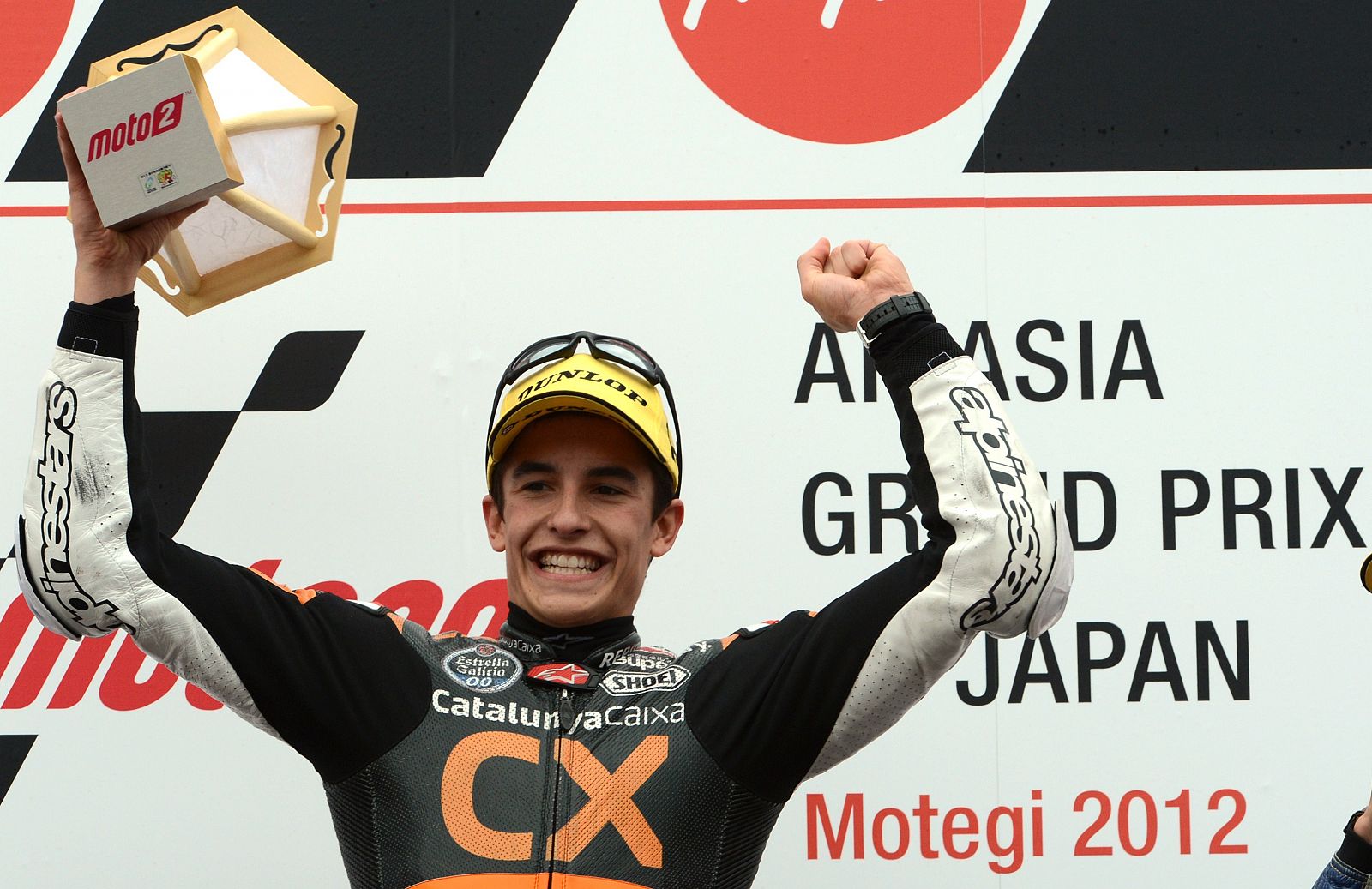 El español Marc Márquez celebra su triunfo en el GP de Japón