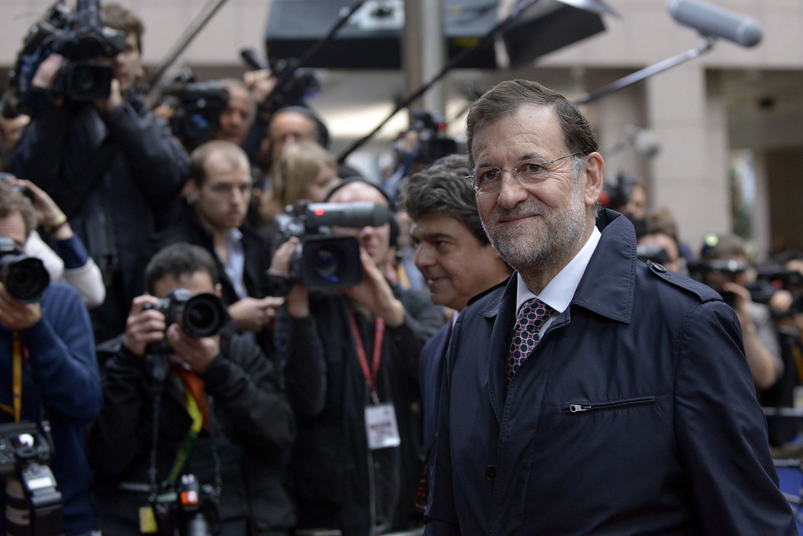 Rajoy, a su llegada al Consejo Europeo en Bruselas este 18 de octubre