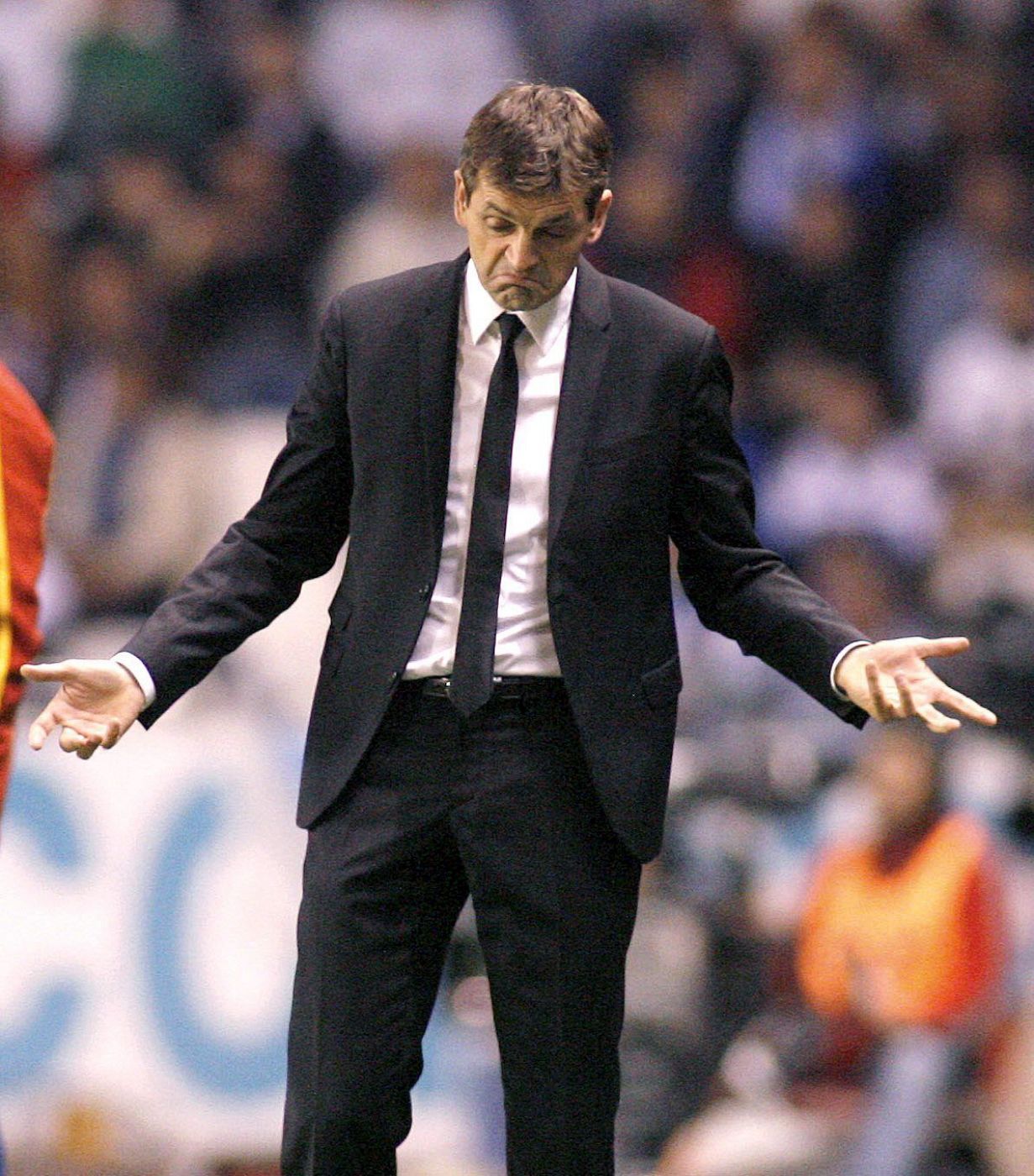 El entrenador del Barcelona Tito Vilanova gesticula durante el partido frente al Deportivo.