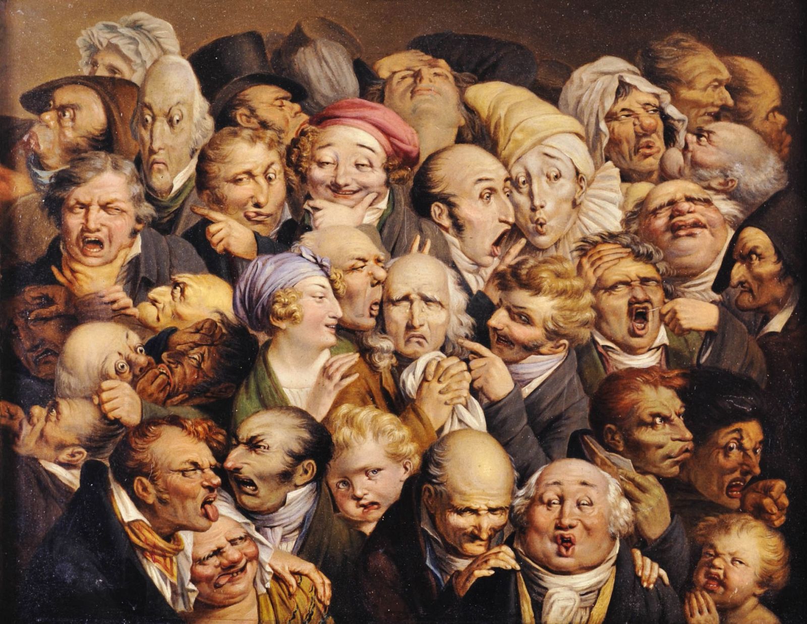 'Reunión de treinta y cinco cabezas con expresión', de Louis-Léopold Boilly