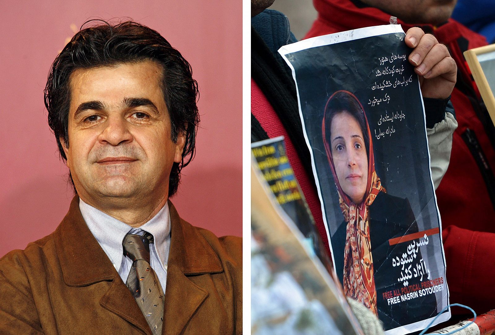 Jafar Panahi (izquierda) y Nasrin Sotoudeh (derecha), activistas iraníes y premio Sajarov de los derechos humanos 2012