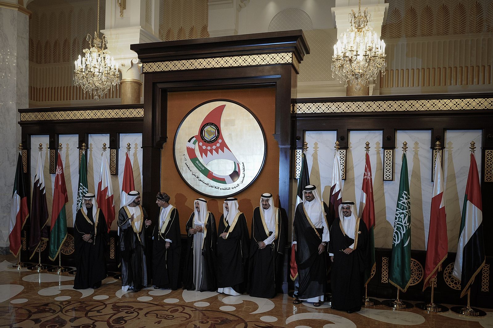 Foto de familia de los representantes del Consejo de Cooperación del Golfo en Manama