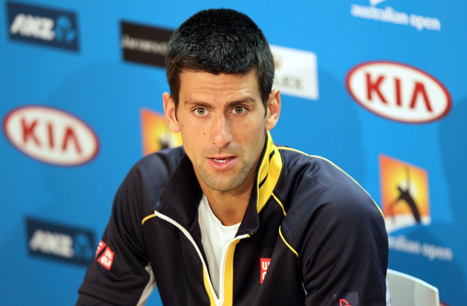El tenista serbio Novak Djokovic, en rueda de prensa en Melbourne