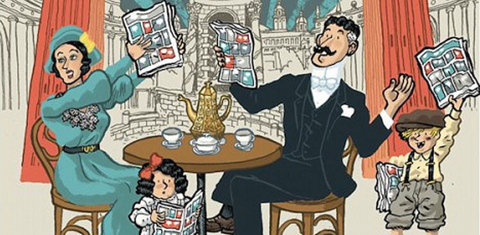 Fragmento del cartel de la 31 edición del salón del cómic de Barcelona a cargo del Premio nacional de Cómic 2012, Alfonso Zapico