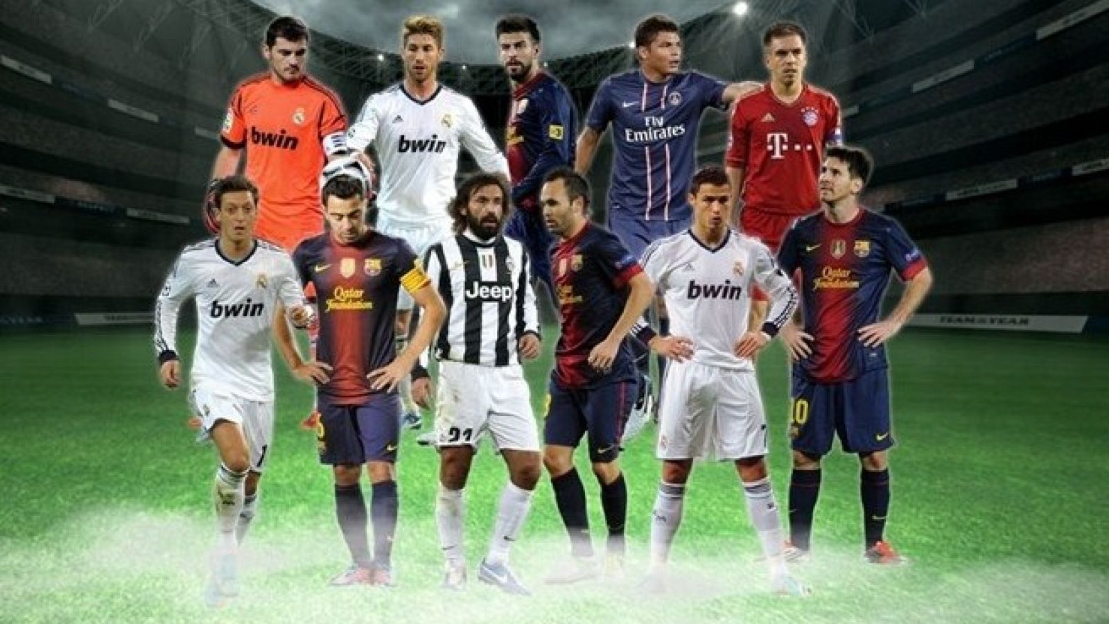 Composición del 'Once ideal del 2012'  elegido por votación popular