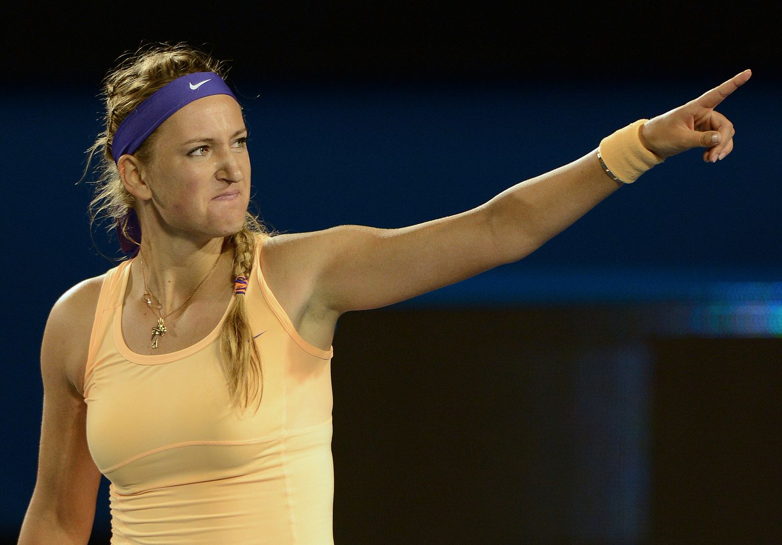 La bielorrusia Victoria Azarenka celebra el triunfo en Melbourne.