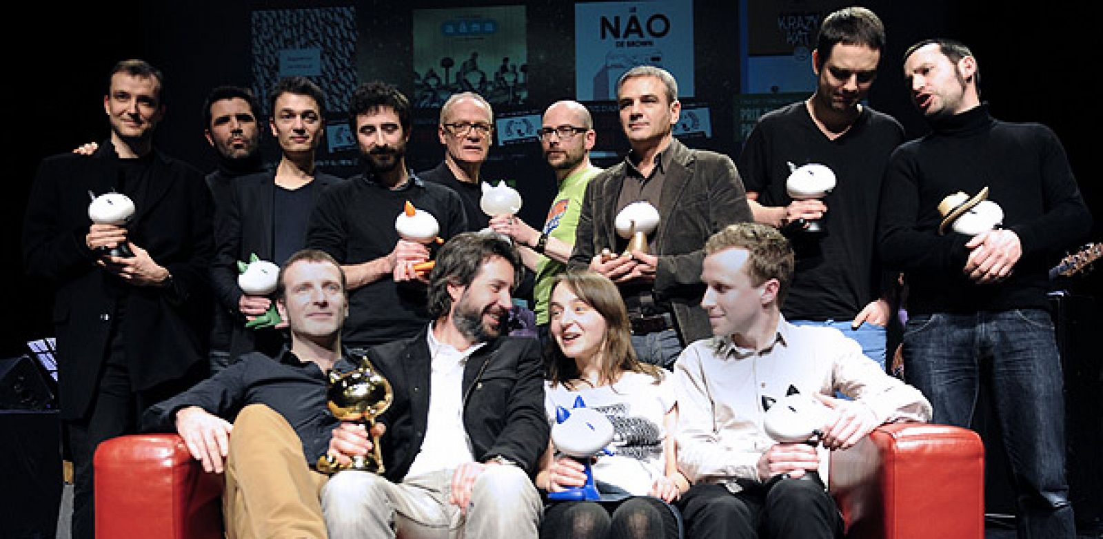 Foto de grupo de los ganadores de la 40 edición del festival de cómic de Angoulema