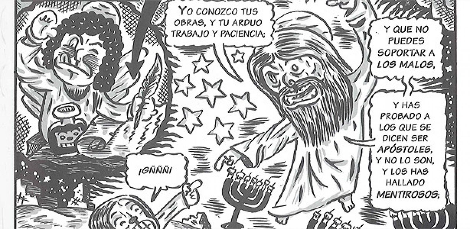 Fragmento de una viñeta de Darío Adanti para 'El Apocalipsis según San Juan'