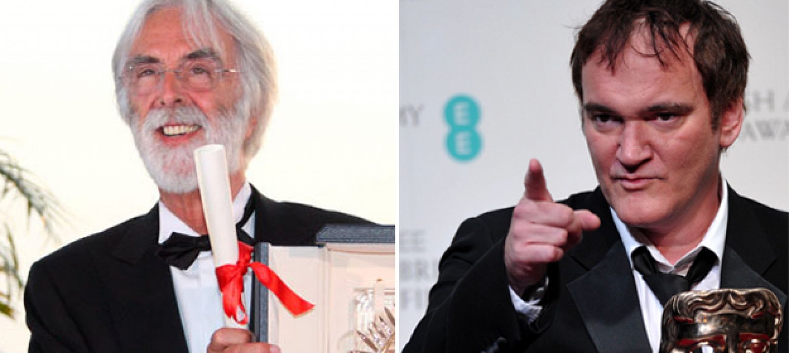 Michael Haneke con la Palma de Oro de Cannes y Quentin Tarantino con el BAFTA a mejor guión original