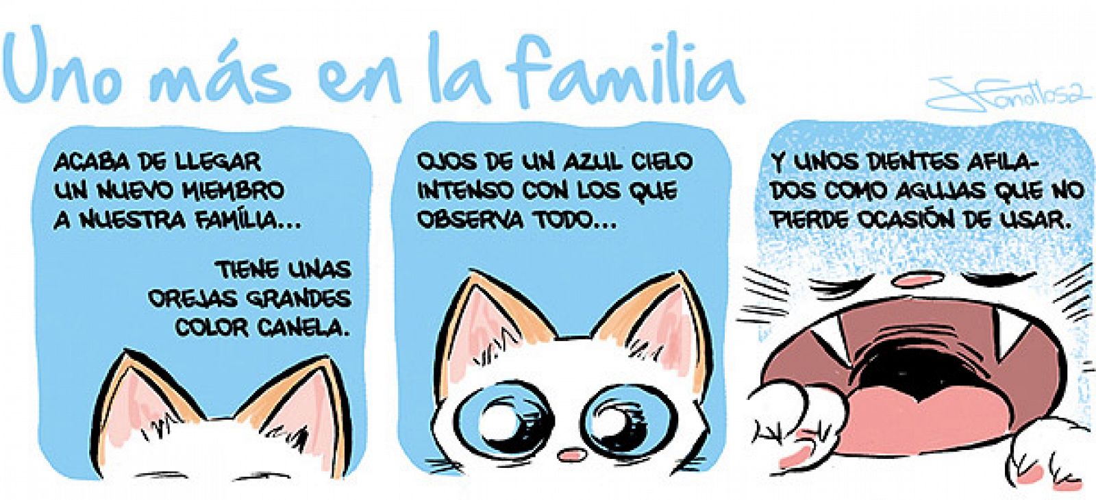 Primera tira de 'Uno más en la familia', de José Fonollosa'