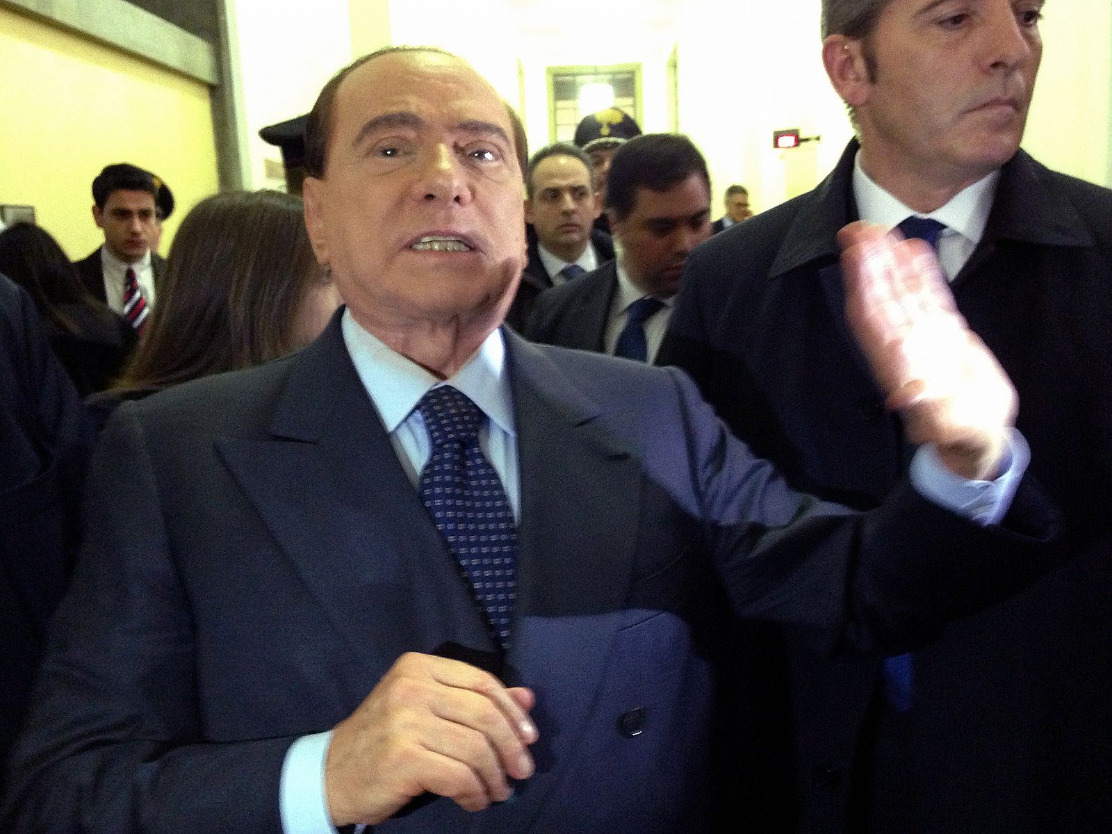 Silvio Berlusconi, en los pasillos del tribunal de Milán la semana pasada.