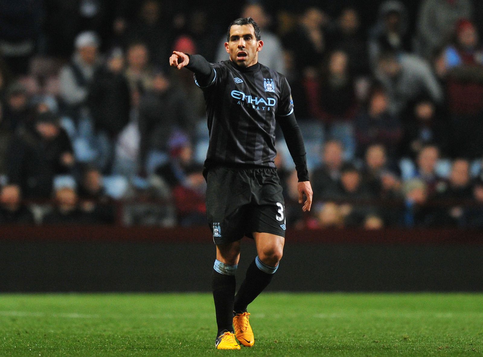 El delantero argentino del Manchester City, Carlos Tévez.