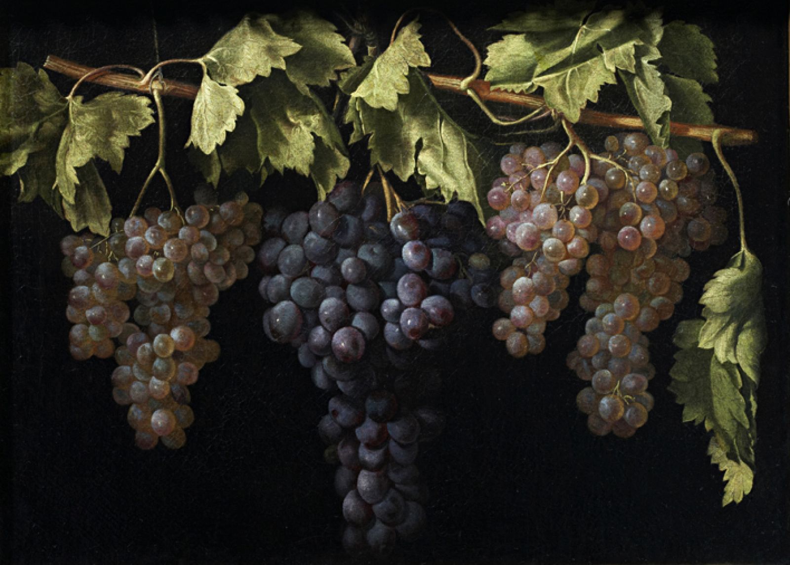 'Bodegón con cuatro racimos de uvas', de Juan Fernández El Labrador