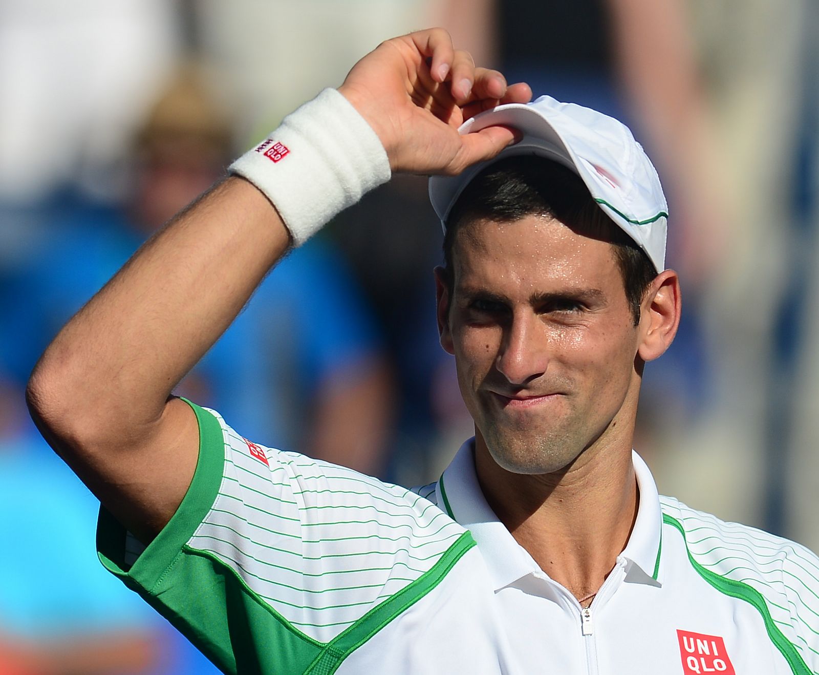 Novak Djokovic celebra su victoria sobre Grigor Dimitrov en Indian Wells
