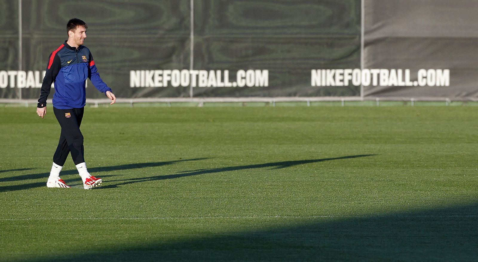 Leo Messi, en una sesión de entrenamiento del FC Barcelona