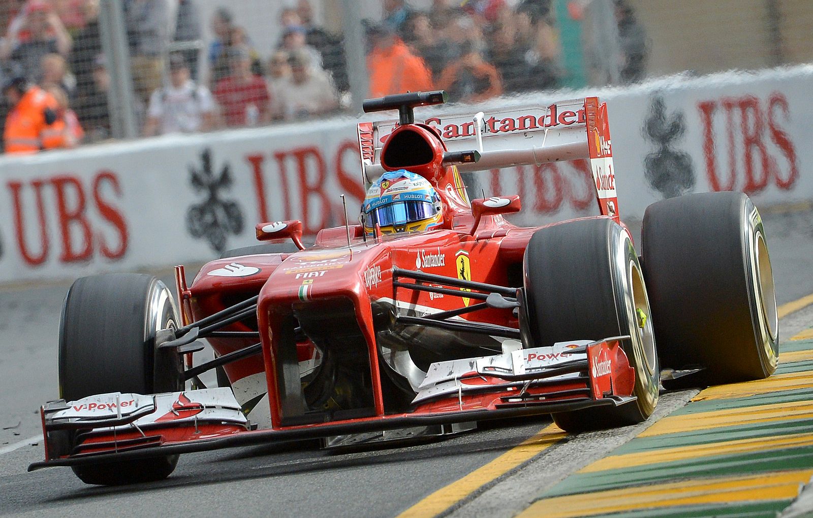 El piloto de Ferrari, Fernando Alonso, en el Gran Premio de Melbourne