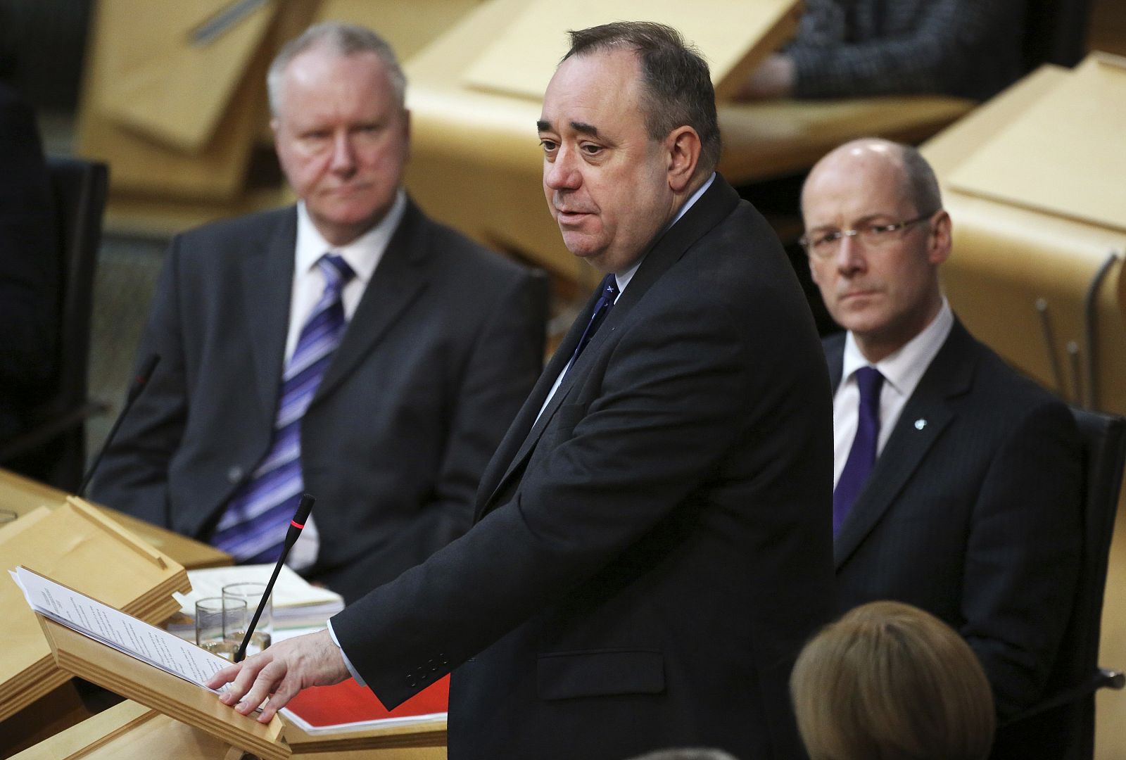 El primer ministro escocés, Alex Salmond, ha anunciado en el parlamento la fecha en la que se votará el referéndum para la independencia de Escocia.