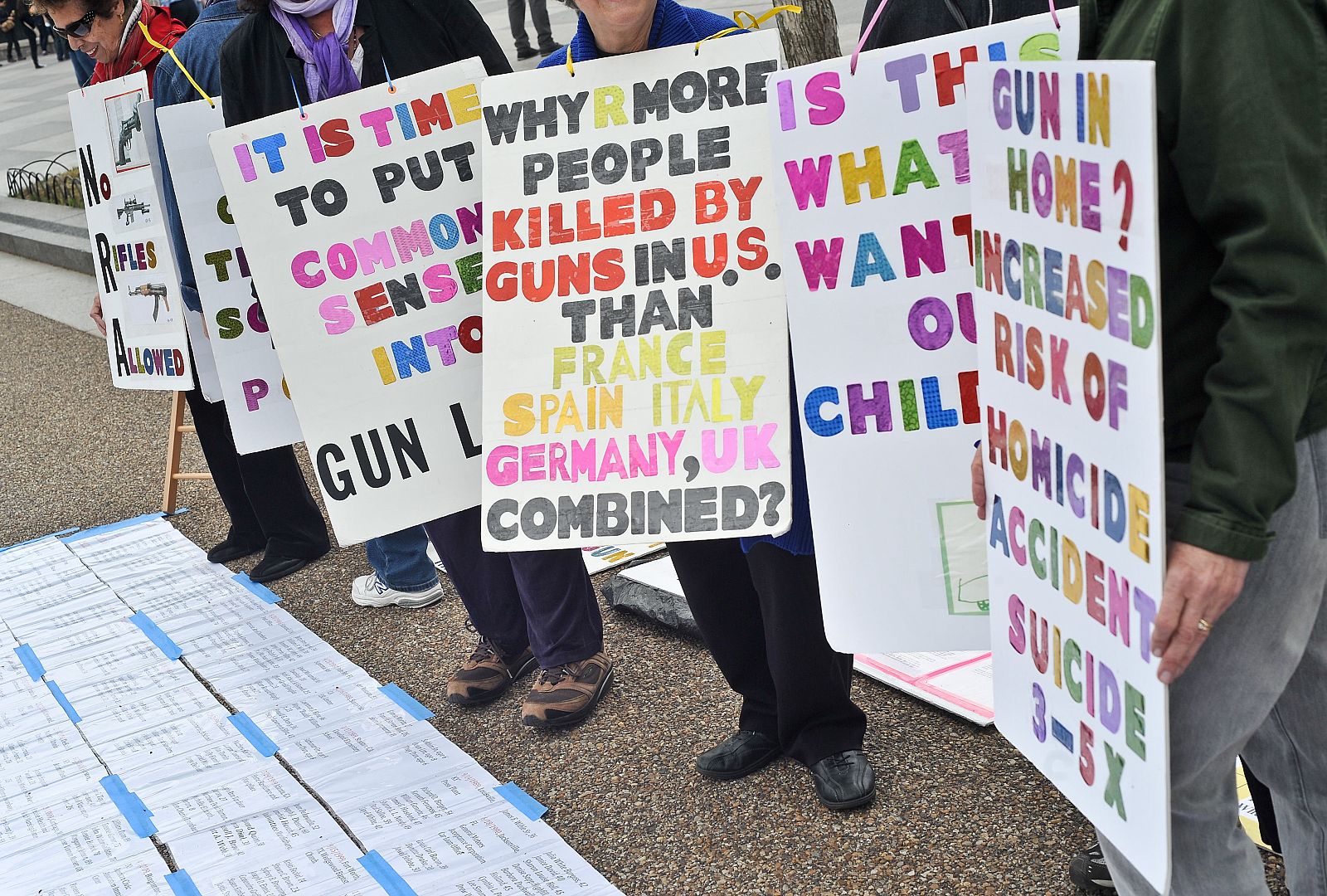 Manifestantes en favor del control de armas en los alrededores de la Casa Blanca, en Washington