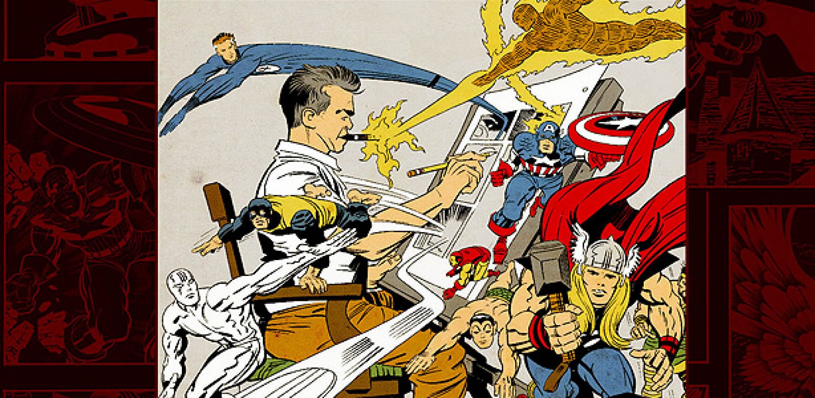 Fragmento de la portada de 'King Kirby. Jack Kirby y el mundo del cómic', de José Joaquín Rodríguez