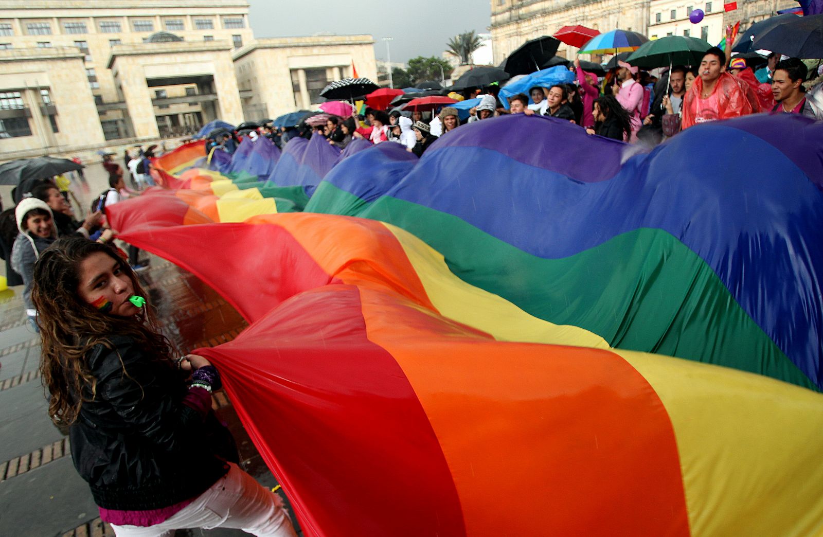 Manifestaciones a favor del matrimonio homosexual en Bogotá.