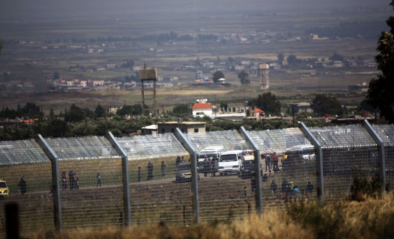 Fotografía de la frontera de Siria tomada desde el lado israelí