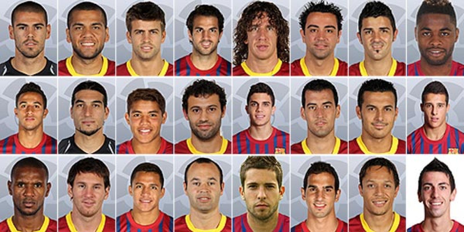 Plantilla del FC Barcelona 2012/2013.