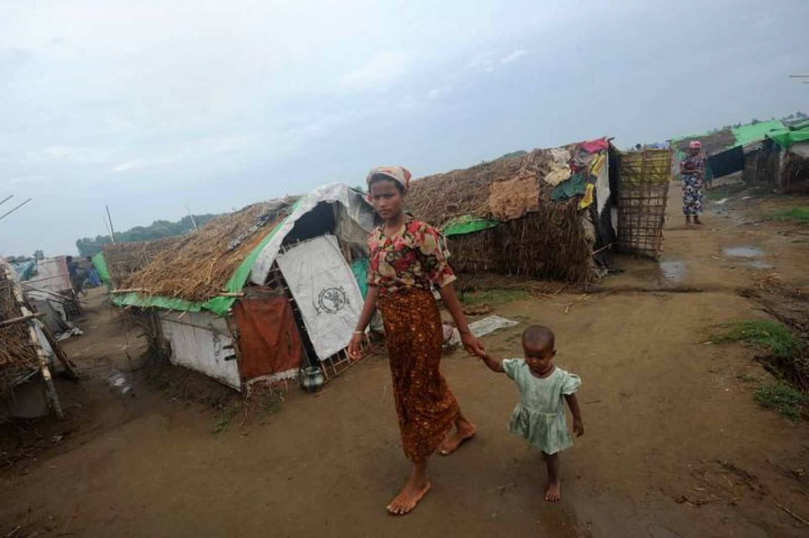 Una mujer rohingya en el campo de desplazados de Mansi, en Birmania