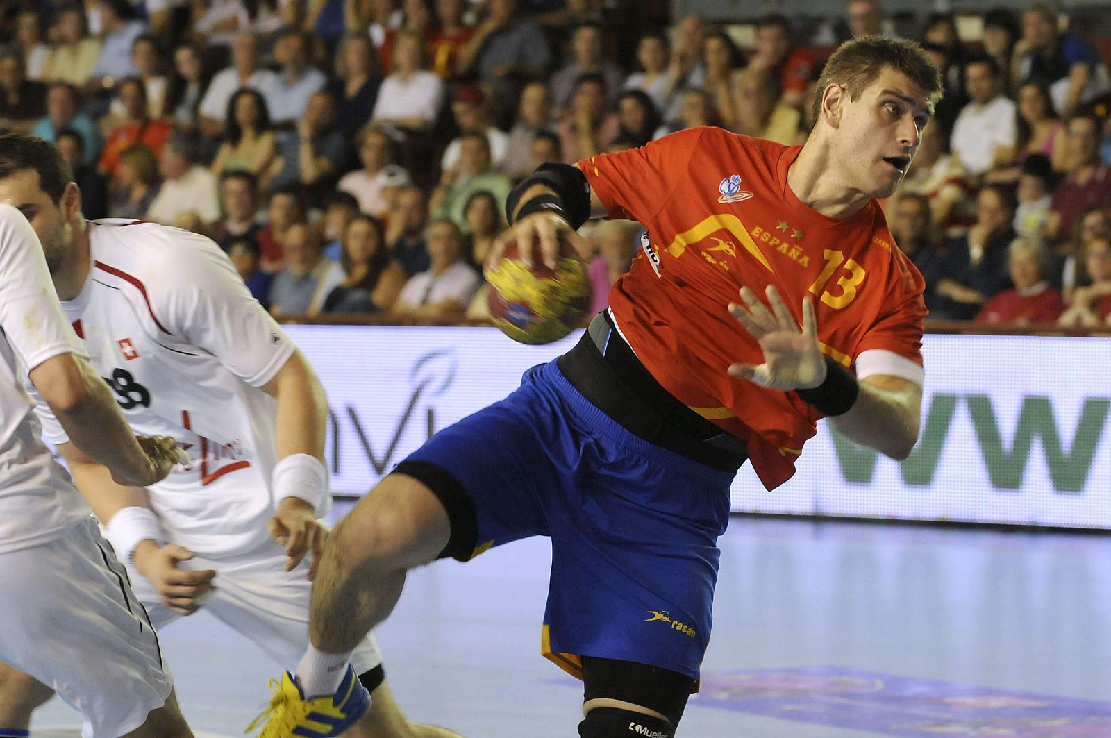 El pivote de la selección española de balonmano Julen Aguinagalde.