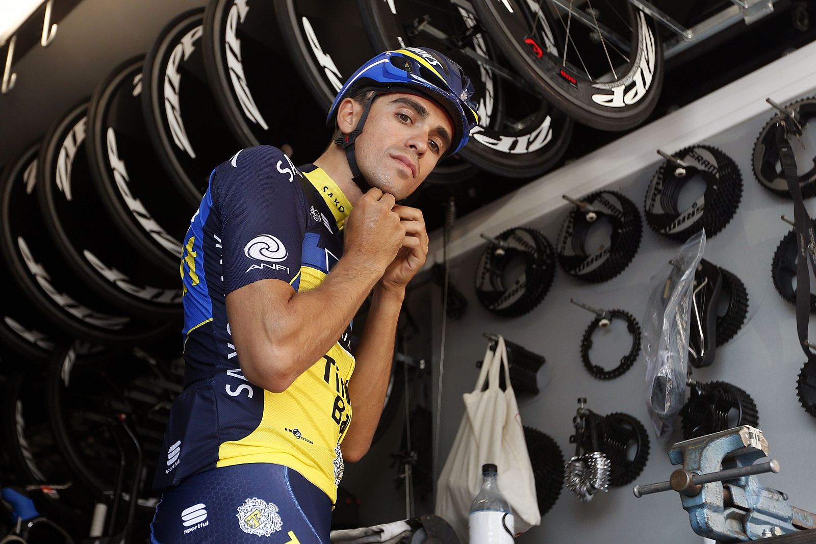 Imagen de archivo del ciclista Alberto Contador.