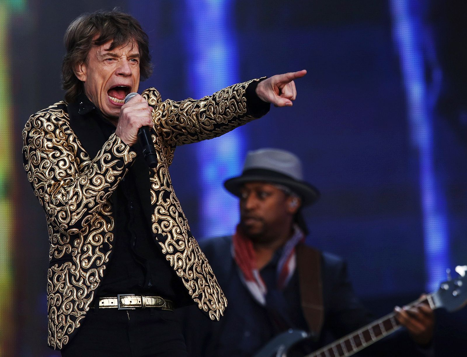 Mick Jagger en el concierto de Hyde Park el 6 de julio