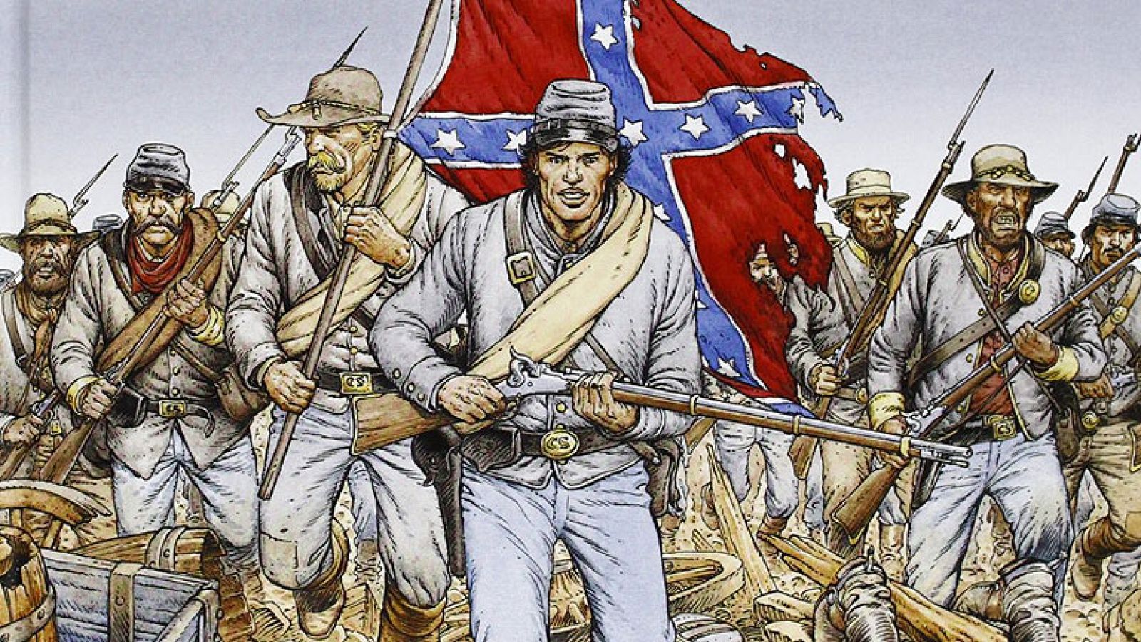 Fragmento de la portada de 'La juventud de Blueberry: Gettysburg'