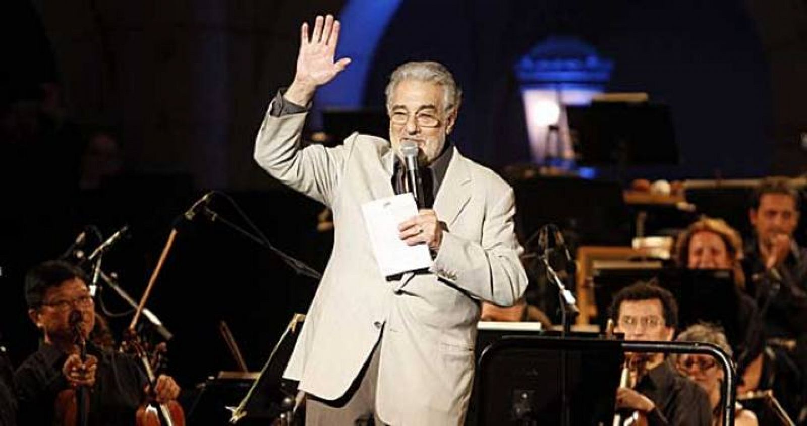 El tenor Plácido Domingo este fin de semana en el concierto de apoyo a la candiadatura de Madrid 2020.