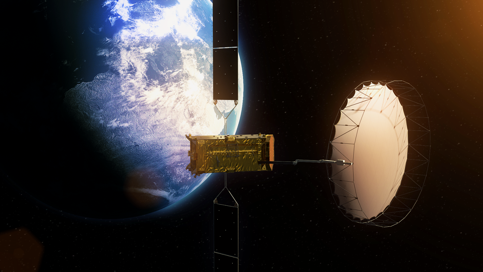 Impresión artística del Alphasat I-XL en órbita
