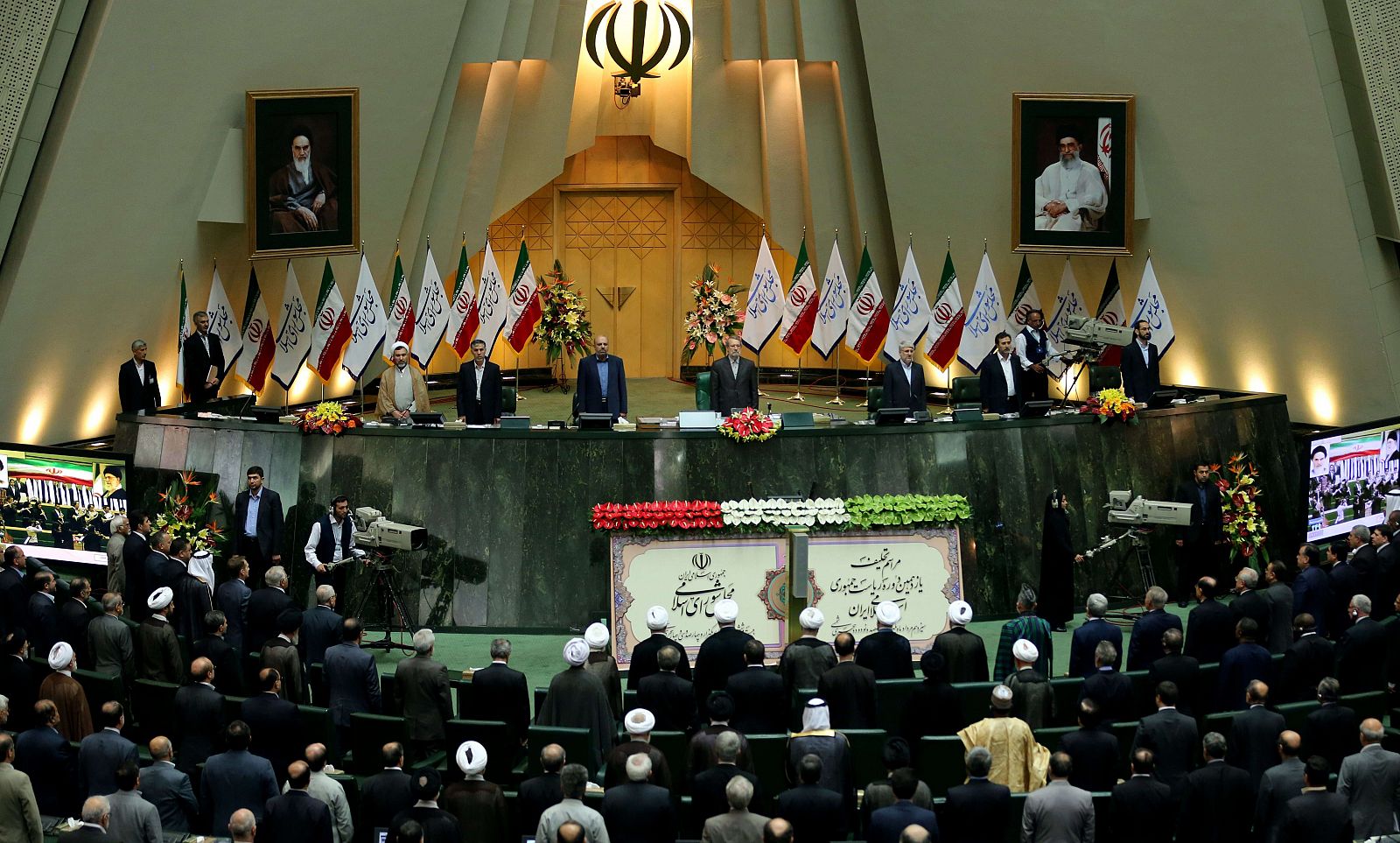Vista general del parlamento en Teherán, en Irán, durante la toma de posesión del nuevo presidente Hasan Rowhani el pasado 4 de agosto de 2013.