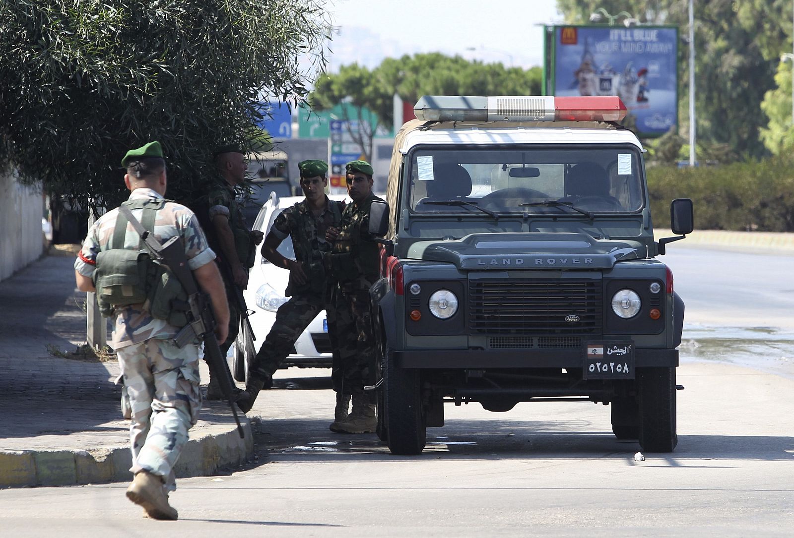 El Ejército libanés controlas las cercanías del aeropuerto de Beirut