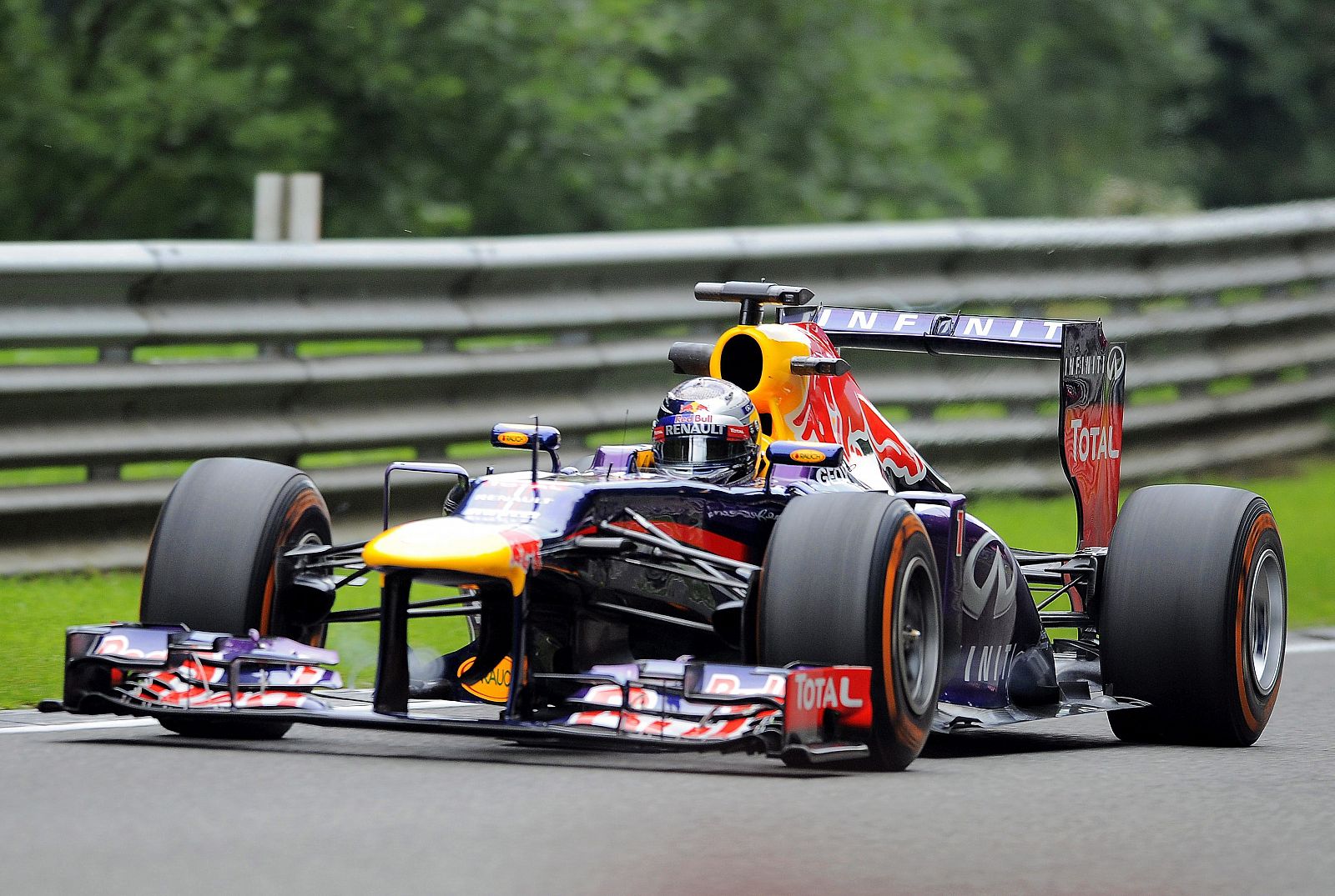 El piloto alemán de Fórmula 1 Sebastian Vettel, de la escudería Red Bull